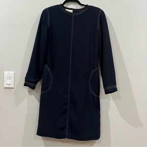 Evan Picone Black Dress with blue Accents